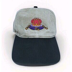 Crown Royal Whisky Adjustable Vintage Strapback Cap Hat Gray Purple